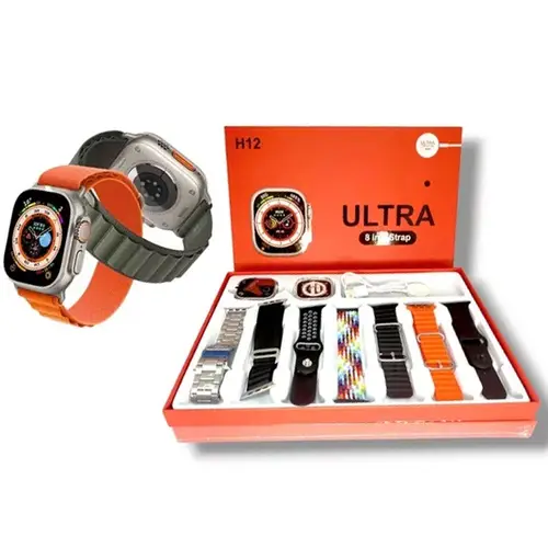 H12 Ultra Smart Watch With 7 Straps